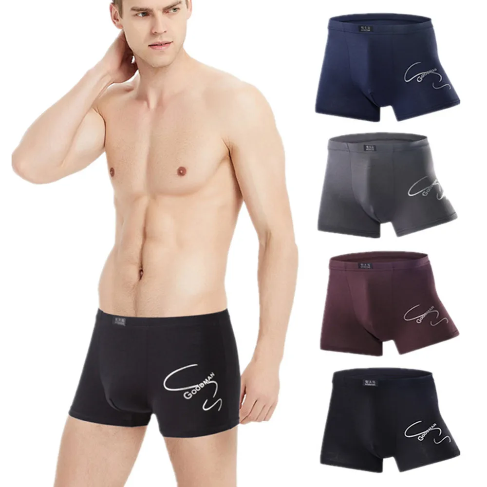 

4 Pieces/Lot Big Size Men Boxer Briefs Panties Undies Bottom Shorts Underpants Knickers Modal Homme Underwear L XL 2XL 3XL