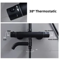 Ensemble de douche thermostatique de luxe, température HOSystem, robinet de centre commercial, pulvérisateur intelligent 2