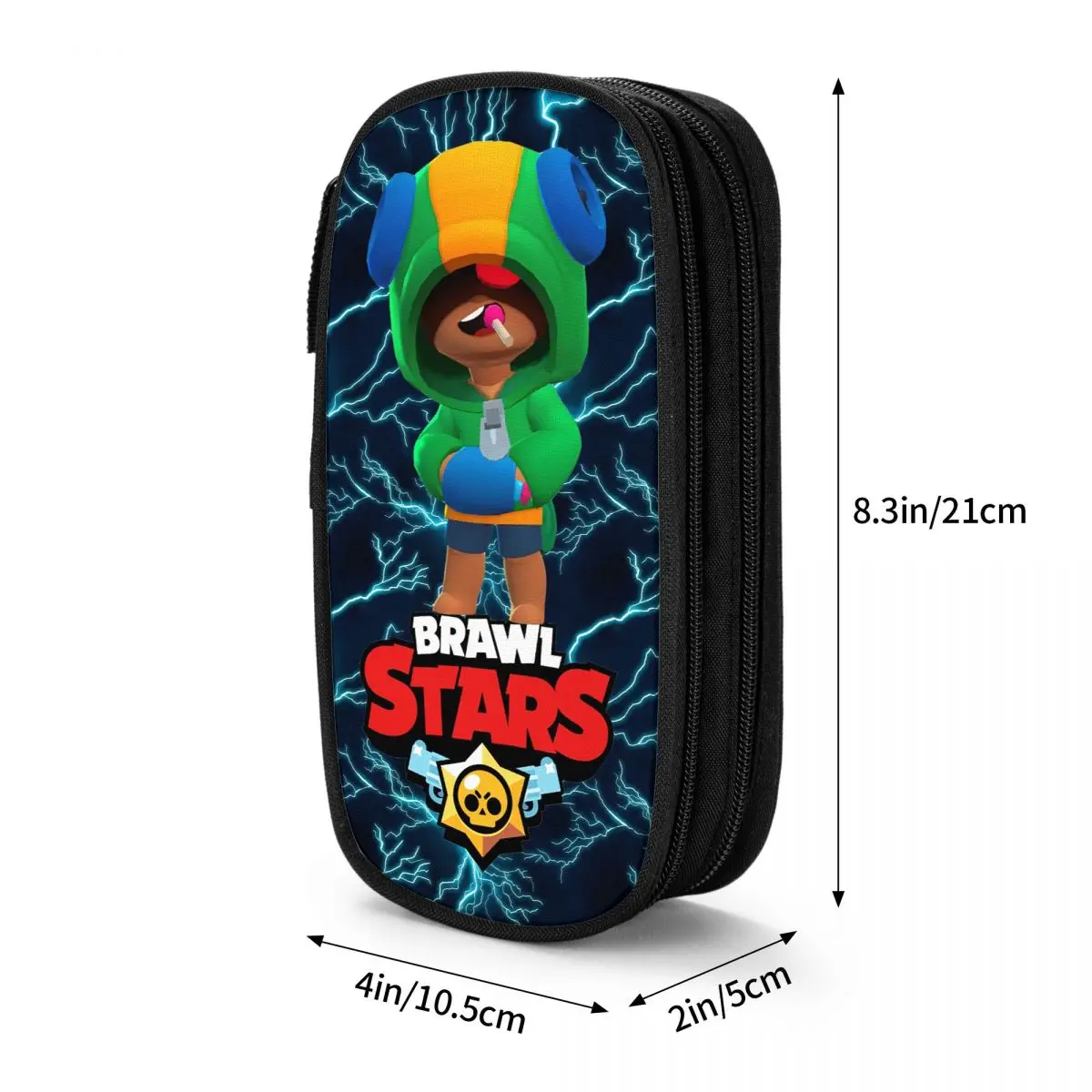 Pencil Case B-Brawls S-Stared Game Leon Pencil Cases Lovely Pen Holder Bags Student Large Storage School Supplies