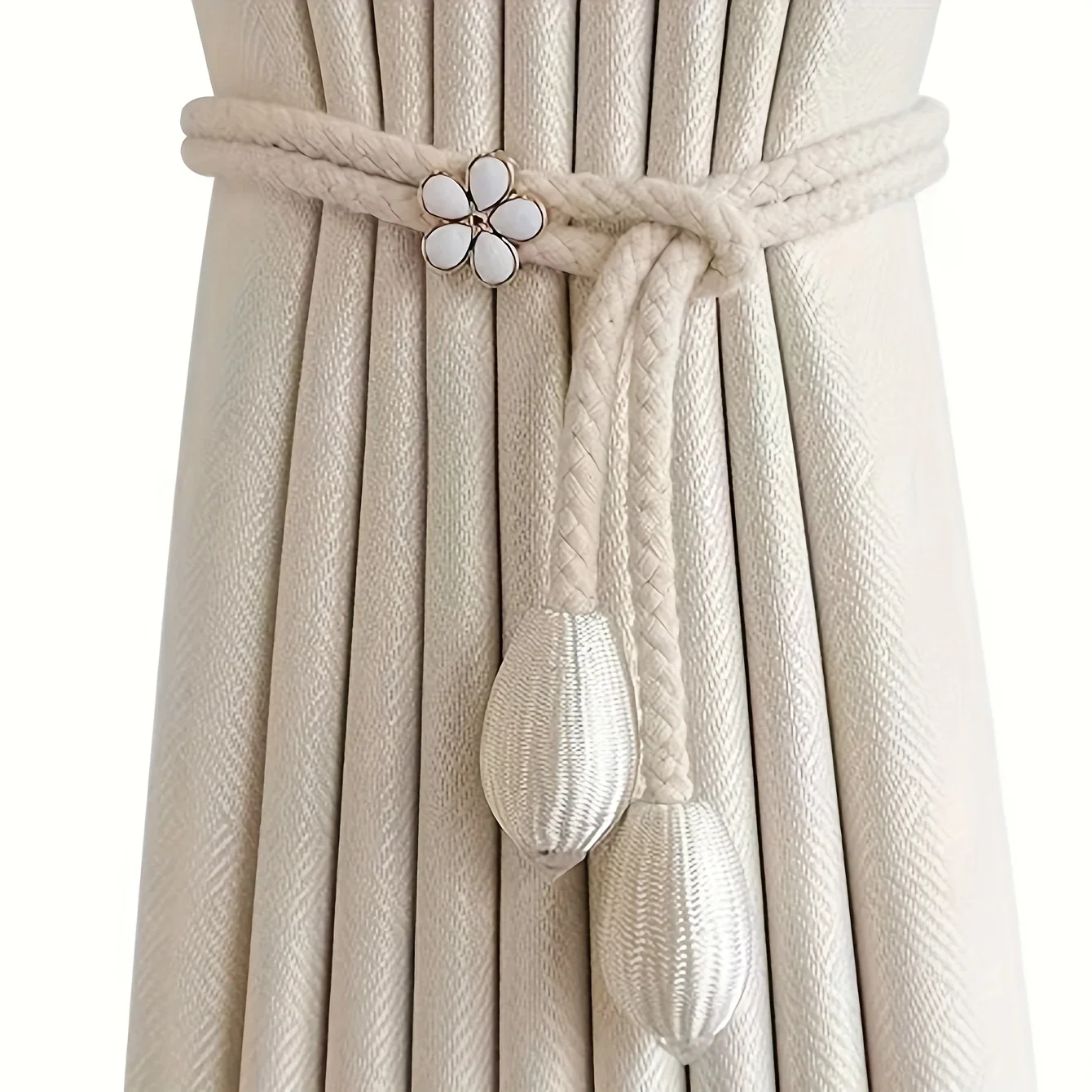 Curtain Ties,2pcs,With Flower Buckles