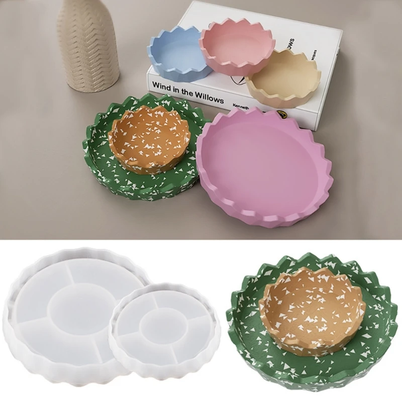 

DIY Crystal Epoxy Resin Abrasive Section Round Pen Holder Makeup Plate Silicone Mold Liquid Cosmetics Mold