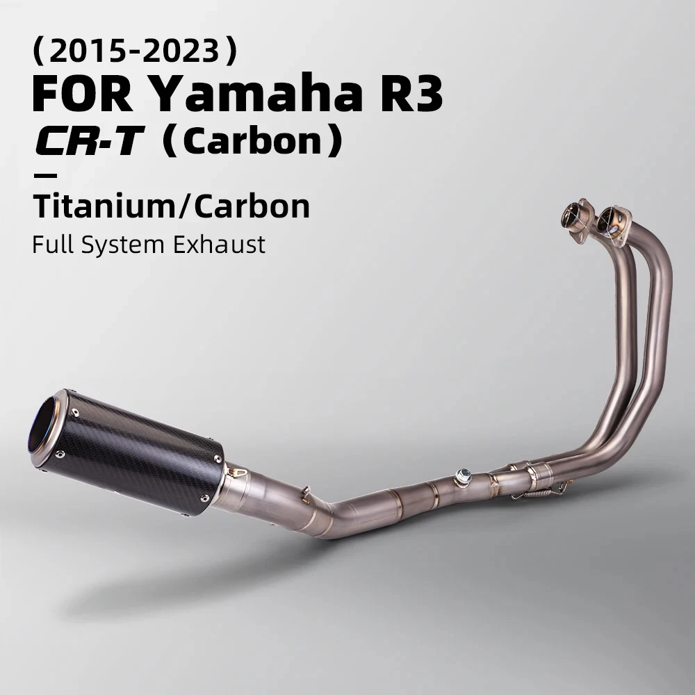 

Titanium for YAMAHA yzf R3 MT03 Motorcycle Full titanium alloy exhaust pipe system 2015-2023 Motorcycle Muffler 51mm inlet