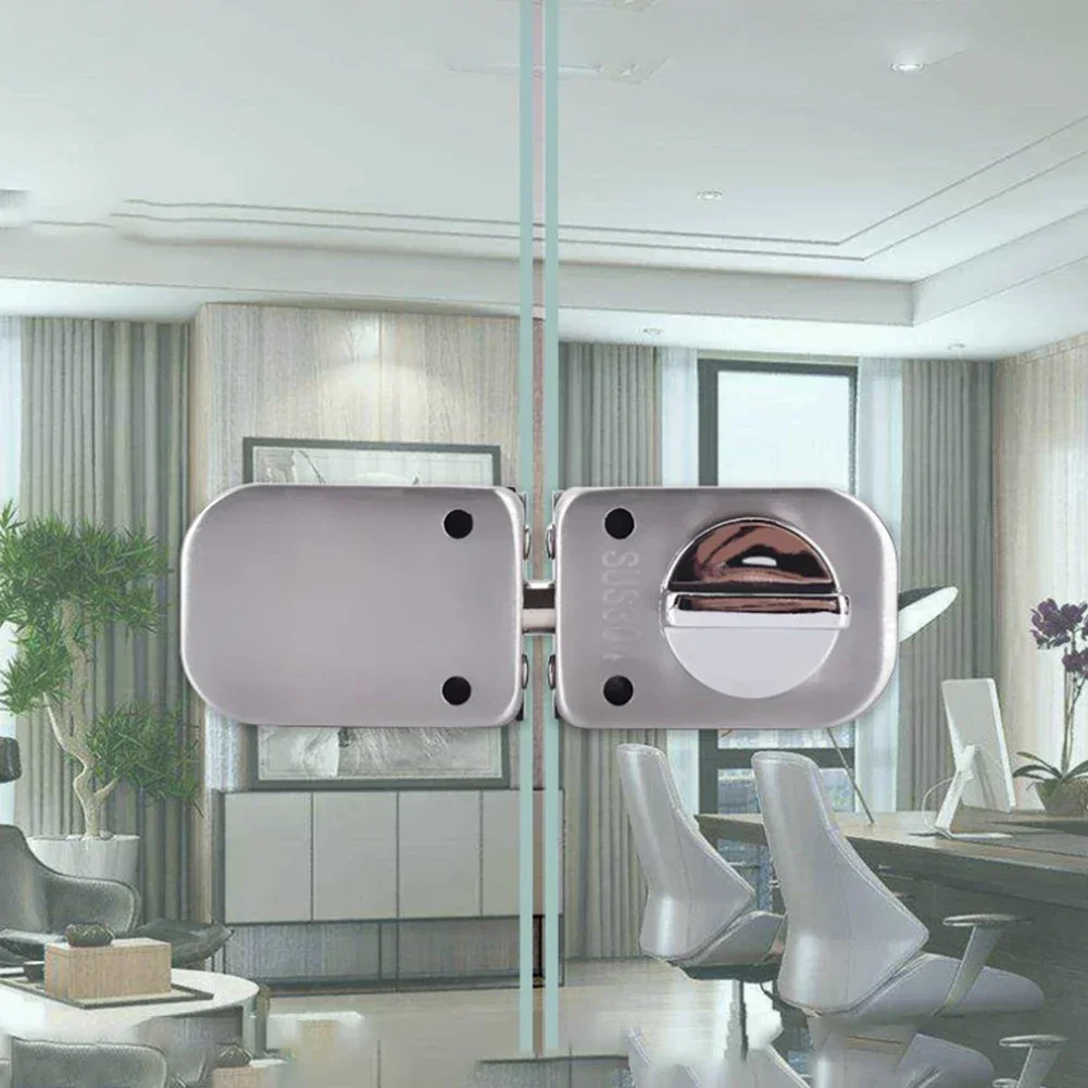 Stainless Steel Glass Door Lock Bolt Latch For Double Glass Door Frameless Cabinet Doors Lock door lock door latch
