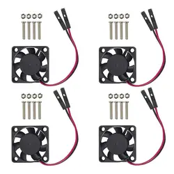 Ventilador de refrigeración de CPU sin escobillas Raspberry Pi, disipador térmico, radiador de 3,3 V y 5V para Raspberry Pi4 Pi3 B +, Pi 3, Pi 2, Pi 1 B +, 4 Uds.