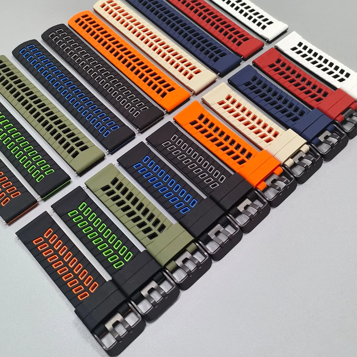 Versatile 22mm Silicone Watch Band Strap - Premium Quality