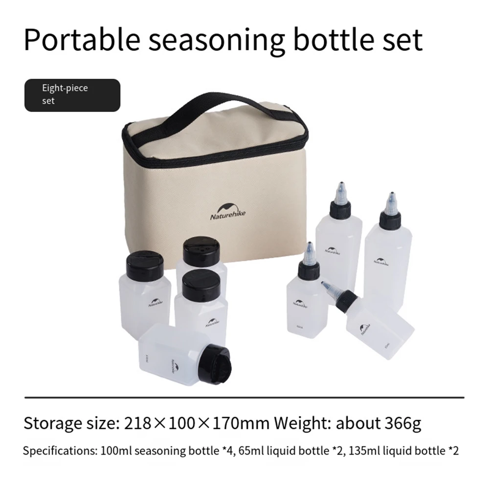 Seasoning Jar Seasoning Container Portable Spice Bottle Cookware Set Liquid Powder BBQ Picnic Storage Can