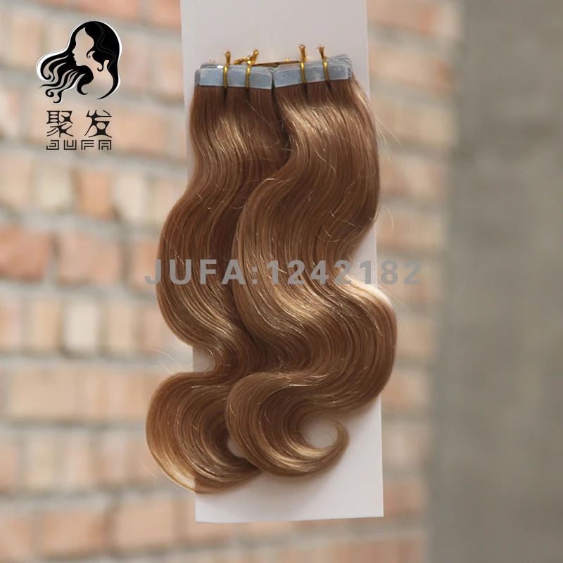 Body Wave Tape In Human Hair Extensions Brazilian Remy Double Sided Adhesive Skin Weft Kinky Straight Hair Extension 12-28inch