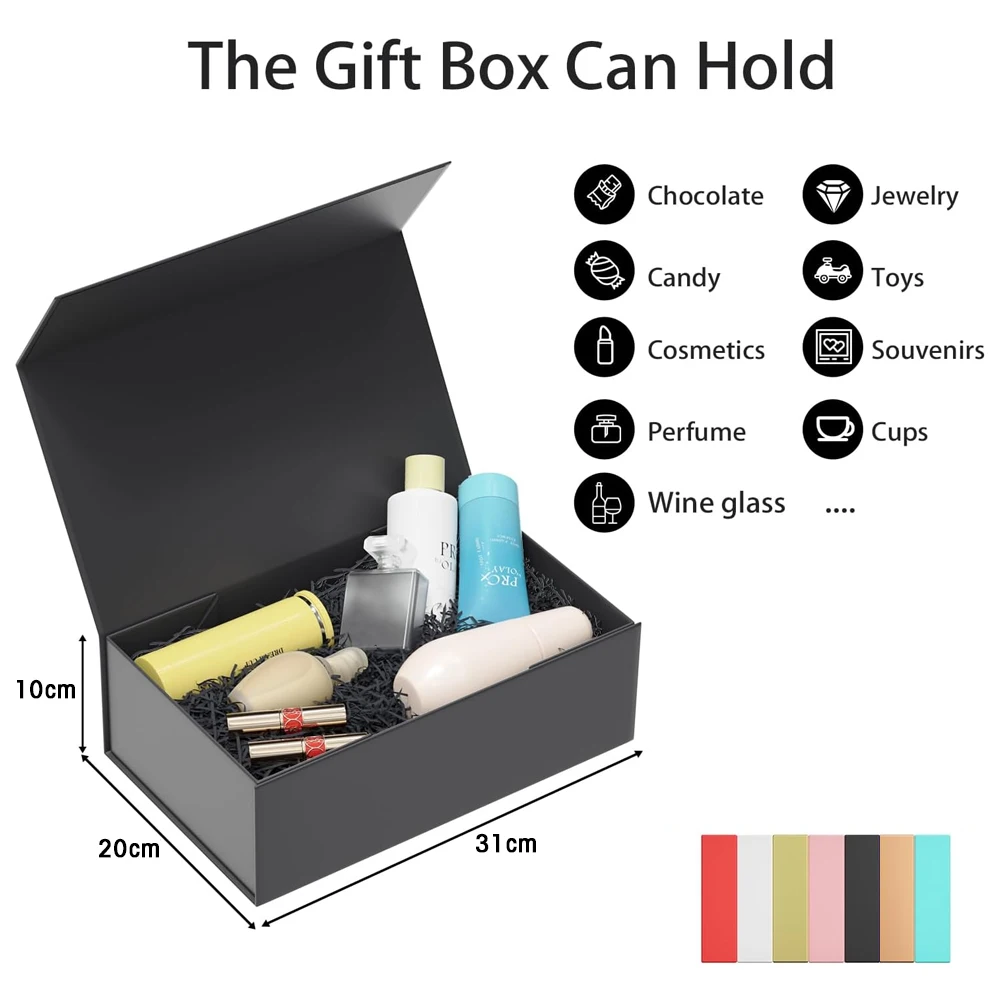 Collapsible Magnetic Gift Box with Lid – Large Rectangle Storage Box for Bridesmaid & G... - SKU FGB60968 - UGI Packaging