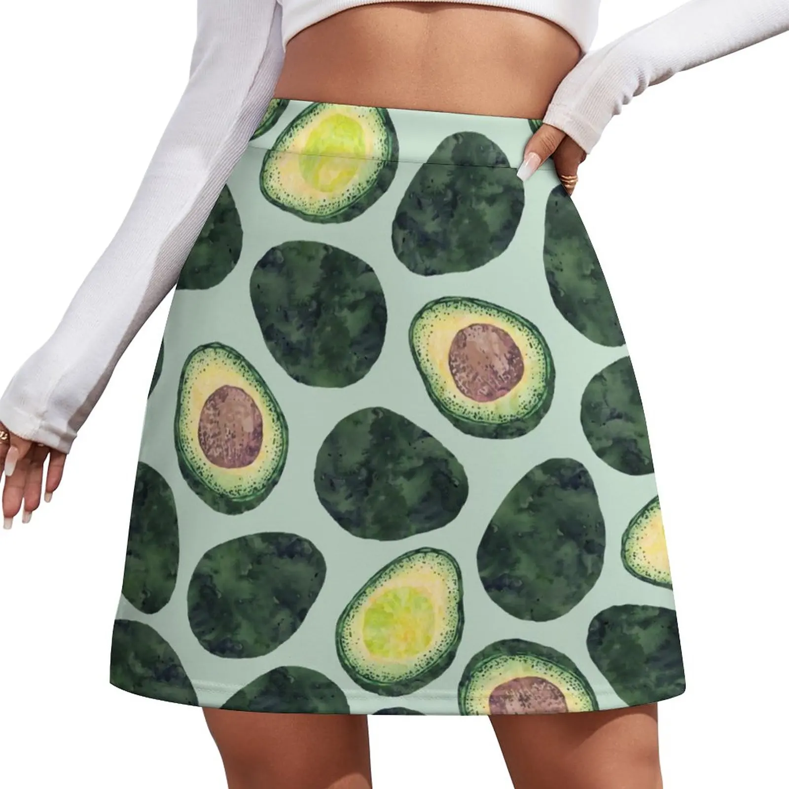 

Avocado Addict Mini Skirt Skirt shorts women's stylish skirts Short skirt woman