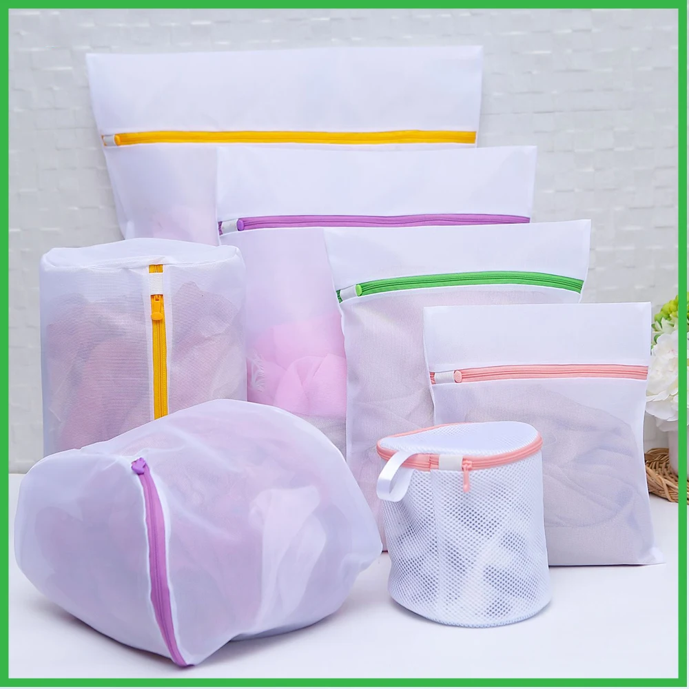 

7Pcs/Set Mesh Zipped Laundry Bag Polyester Net Anti-Deformation Underwear Bra Clothes Mesh Bags For Home Washing Machines