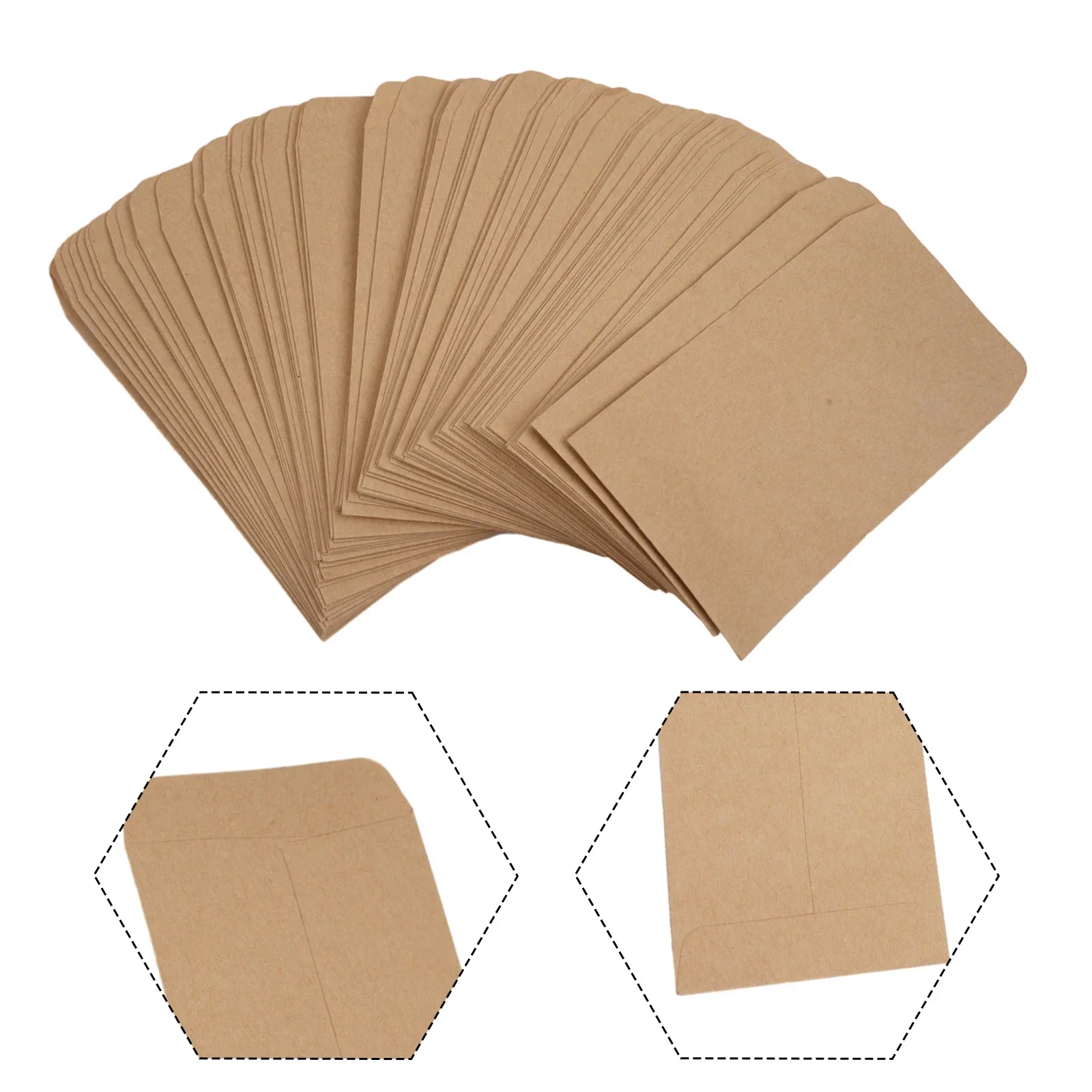 Practical and Kraft Paper Bags, 100 PCS Mini Envelopes for Small Objects, Great for Parties and Events, Neat Compact Design