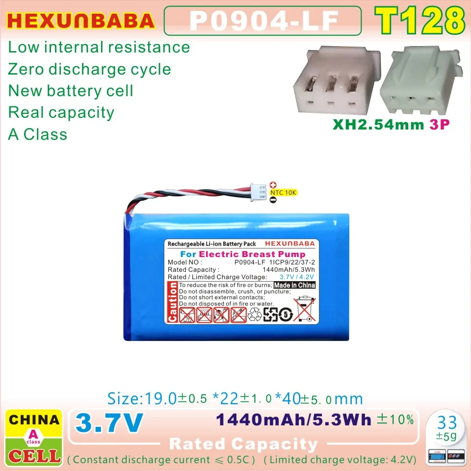 P0904-LF 3.7V 1440mAh NTC 10K Polymer Li-Ion Battery For Electric ...