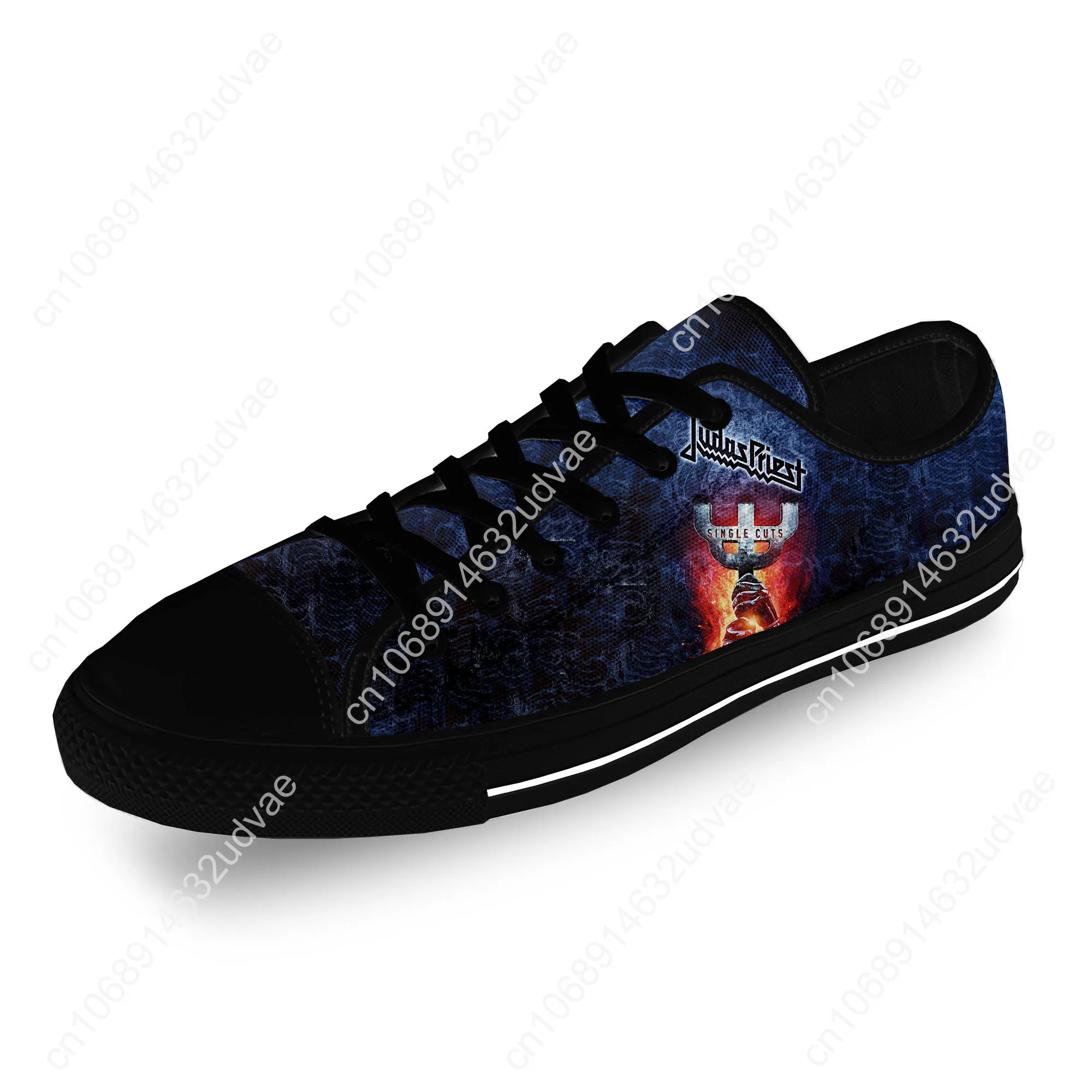 Judas Priest Rock Band Metal Casual Cloth 3D Print Low Top Canvas Fashion Shoes Men Women Lightweight Breathable Sneakers