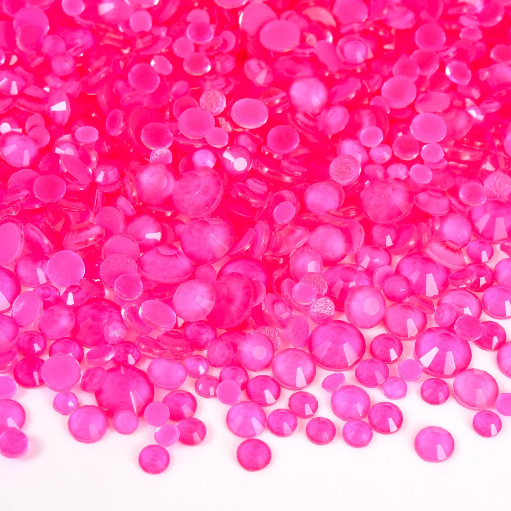 Light Pink GemStone Mix Non-Hotfix Flatback Rhinestones for Nail Art and Garment Decorations