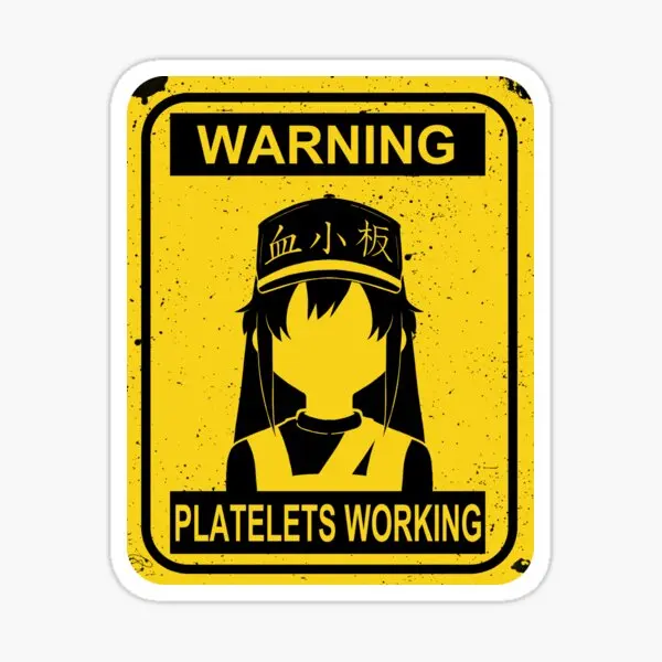 

Cells At Work 5PCS Car Stickers for Motorcycle Wall Stickers Art Fridge Room Cute Bumper Anime Cartoon Decorations Background