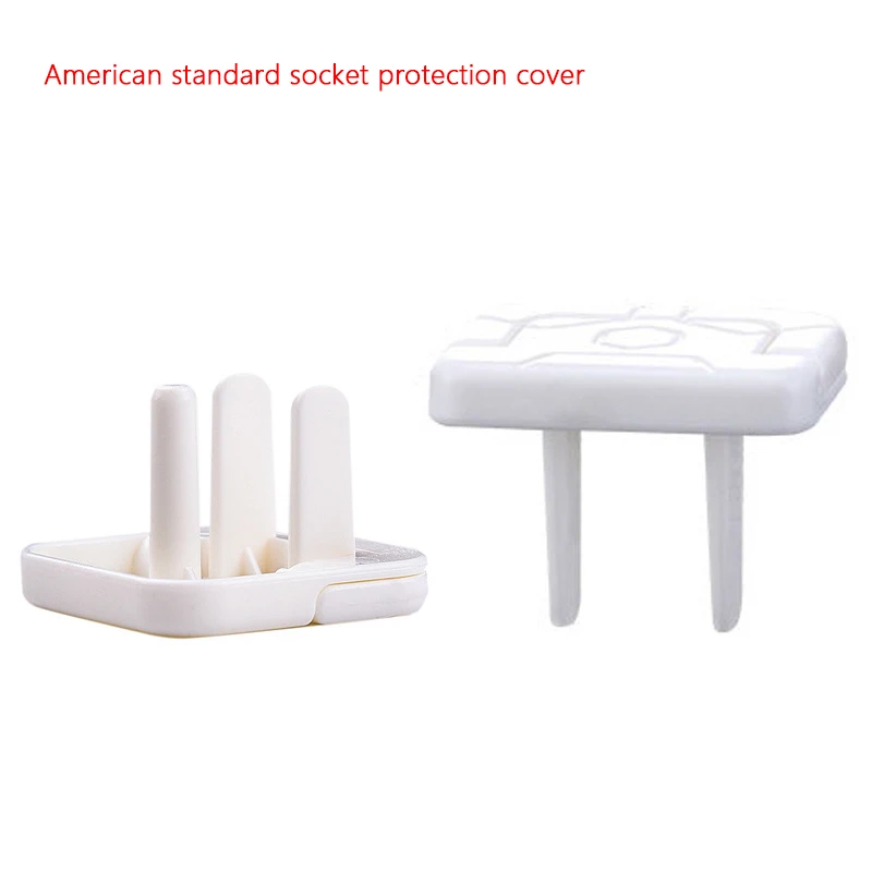 US Standard Outlet Covers Baby Proofing Safety-Child Secure Electric Plug Protectors with Hidden Handle Square 2/3-Prong 10Pcs