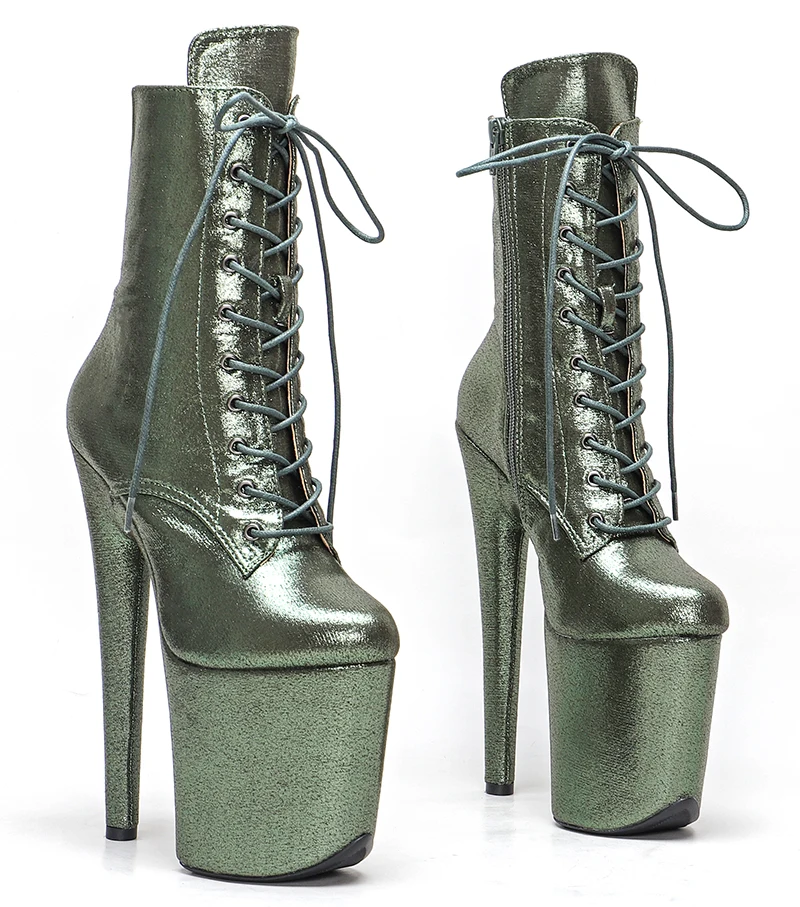 Leecabe  20CM/8inches Pole dancing shoes High Heel platform Pole Dance boot
