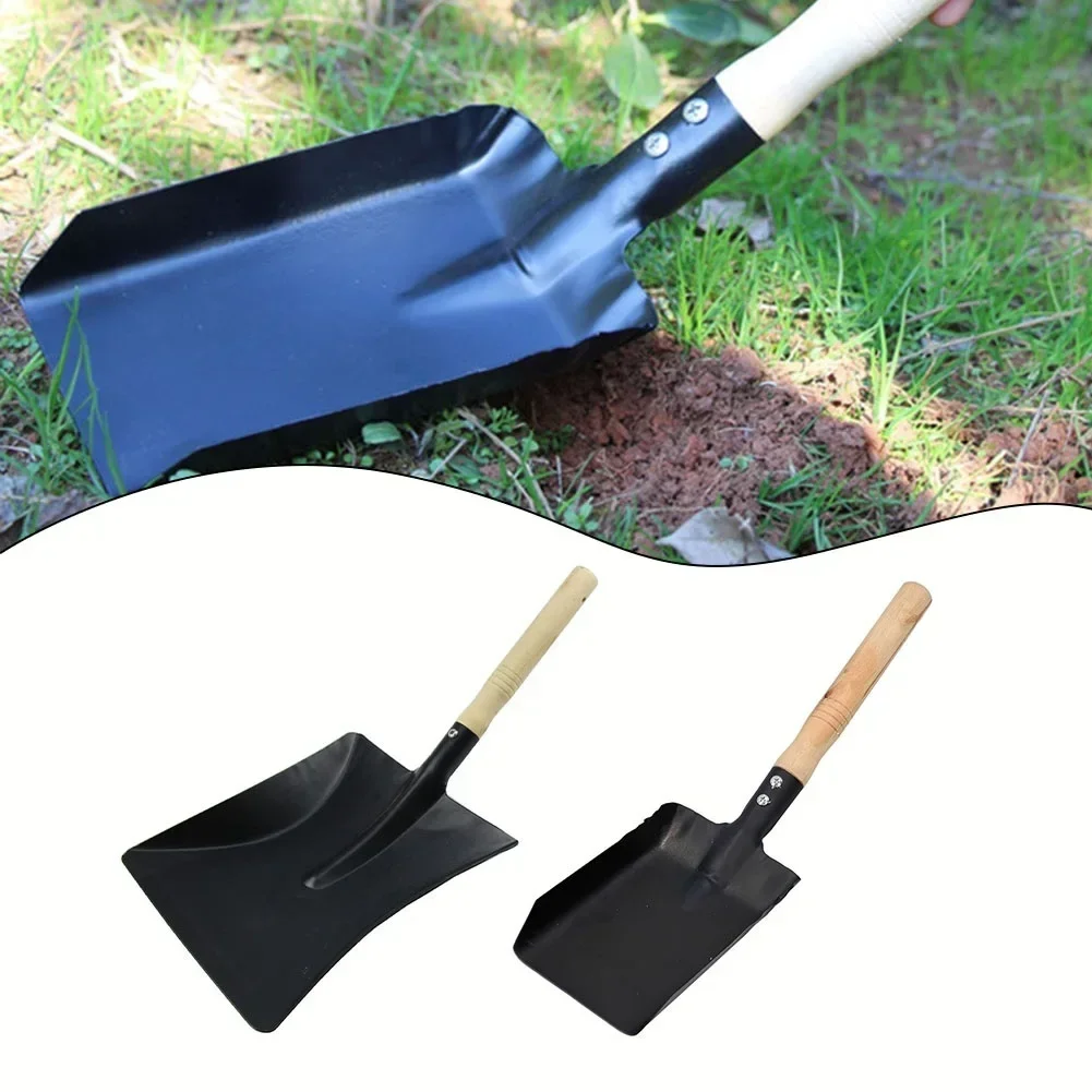 Household Indoor Chimney Shovel Fireplace Tools Steel Dustpan Ash Shovel Fireplace Cleaning Wood Burner Accessories 1pcs