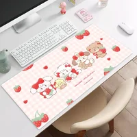 Mikko Illustrations Cute Mousepad Pad Rubber Table Mat Extended Gaming Lock Edge Keyboard Mat 2