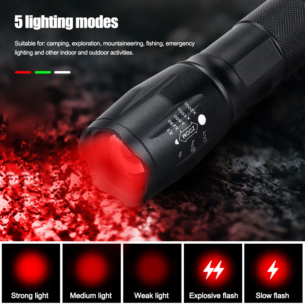 Zoomable Tactical LED Flashlight 5