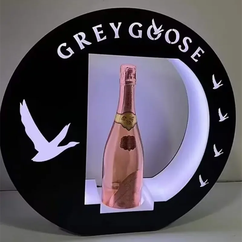 Rechargeable LED VIP Service Grey Goose Bottle Presenter Glorifier Display For Wedding Night Club Party Lounge Bar