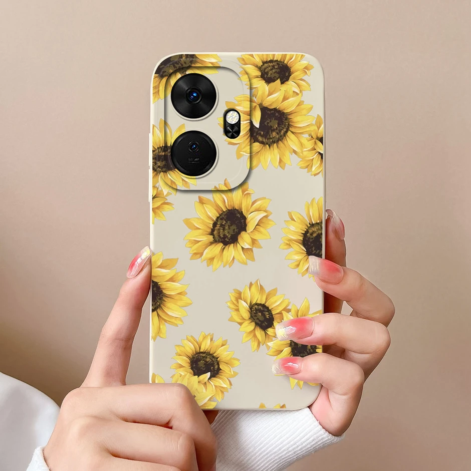 Cool Girl Cat Cartoon Pattern Liquid Silicone Soft Phone Case Cover