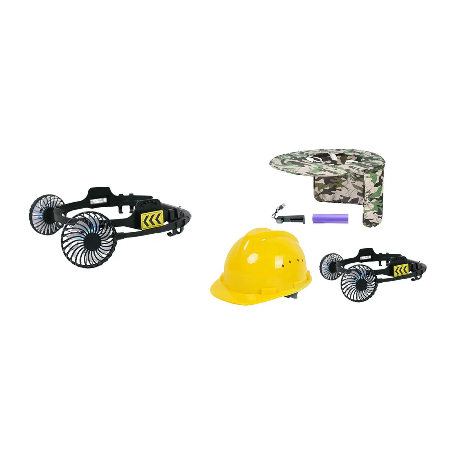 

Hard Hat Fan Safety Helmet Fan Strong Wind Adjustable Easy to Install Men Women Portable Fan for Outdoor Activities Accessories