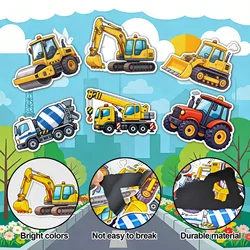 Durable and Removable Car - Themed Magnets - Set of 6 for Home and Office Decor (6pcs)