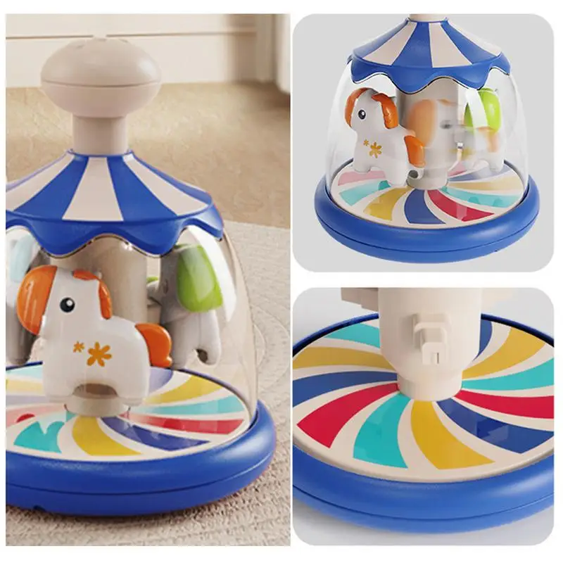 Push And Spin Carousel Activity Learn Cause Effect Carousel Adorable Colorful Rotating Learn Cause Effect Activity For 2-4 Year