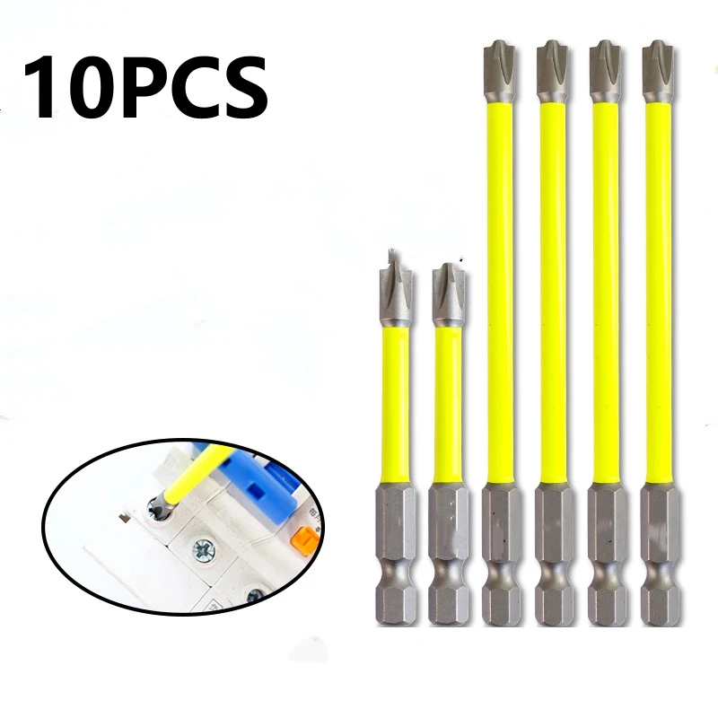 

10PCS 65mm 110mm Magnetic Special Slotted Cross Screwdriver Bit For Electrician FPH2 For Socket Switch Hand Tools