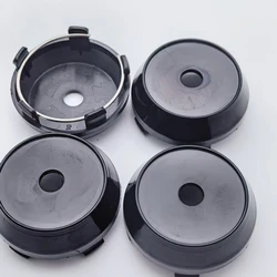 Universal Car Wheel Center Caps Set - Blank Hub Covers for Wheels and Rims (4 pcs) (4pcs Black Cap)