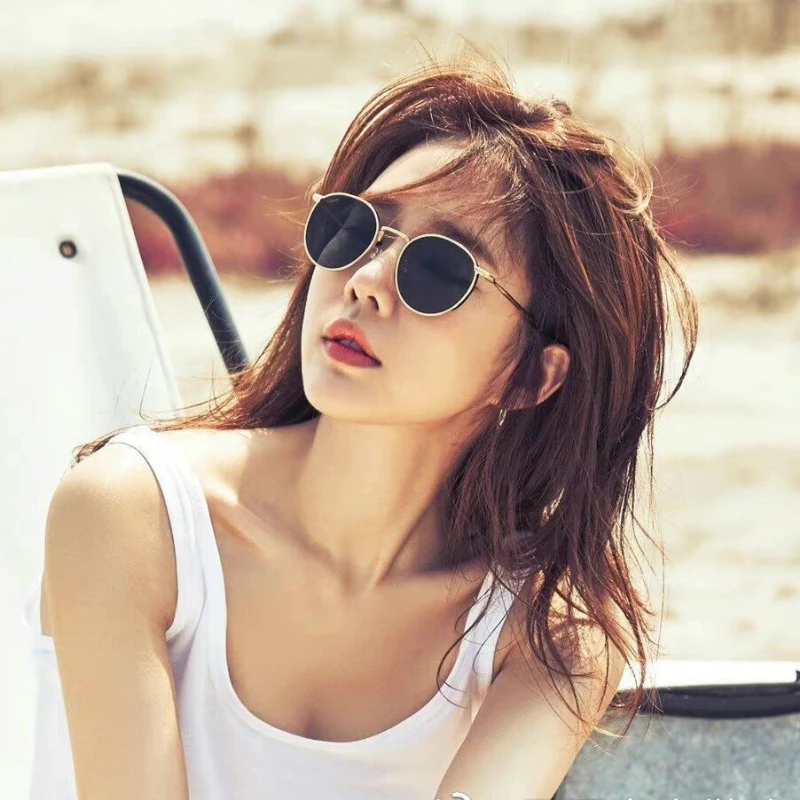 

New Women's Sunglasses Sun Protection UV Protection Fashion Vintage round Frame Sunglasses Street Shoot Driving Fishing Travel