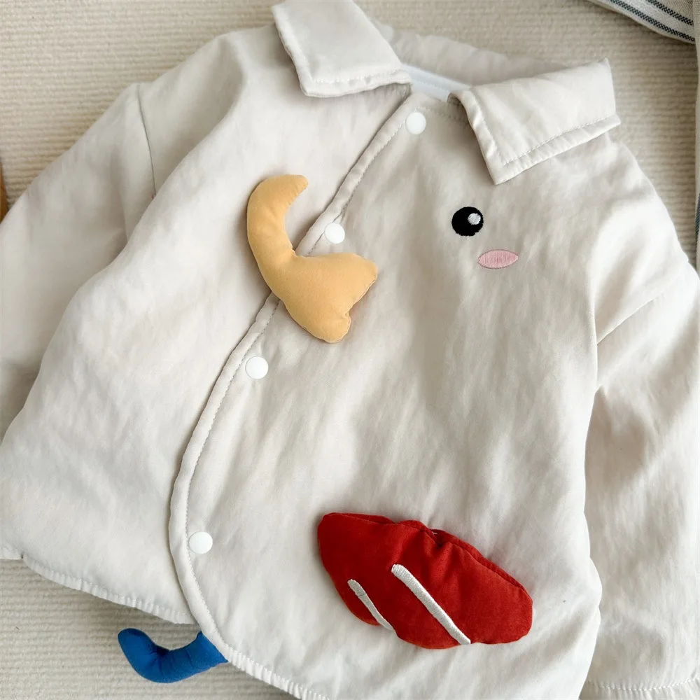 Winter New in Kids Baby Girls Boys Thicken Warm Cartoon Modeling Top Outfits , Toddler Infant Jacket Outwear 0-3Y