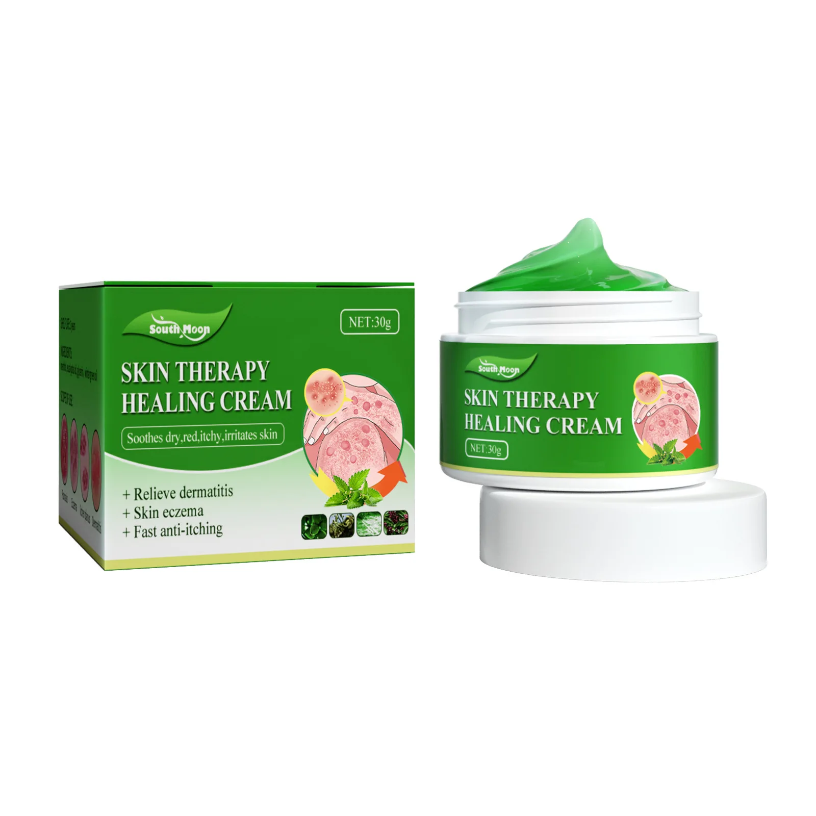 South Moon Eczema Treatment Cream Anti Itching Remove Psoriasis Dermatitis Eczematoid Repair Skin Care Antibacterial Ointment