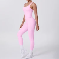 Yoga Top Set Fitness Gym Suit Training Sleeveless Sport Gym Tops Crossover Back Sports Underwear Tummy Control Slimming - Image 3