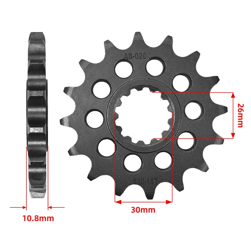 

530 16T Motorcycle Front Sprocket Gear Chain Wheel Cam For Yamaha FZS1000 2001-2005 YZF R14 1998-2003 FZ12 2001-2005 FZS 1000