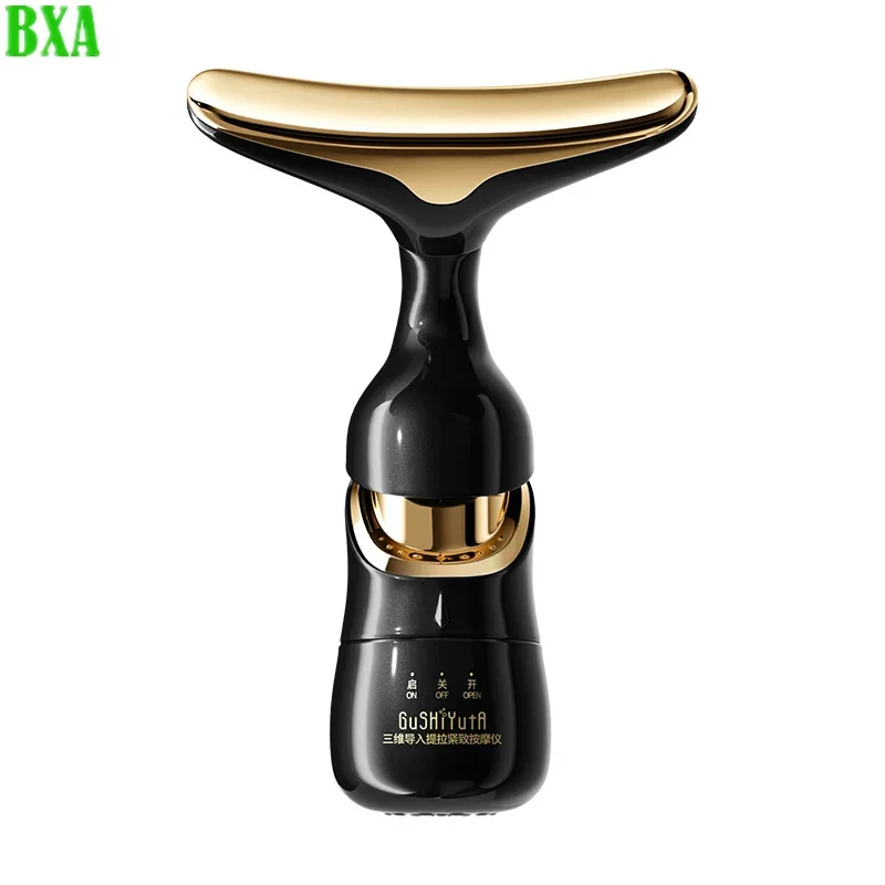 3 In 1 Electric Face Massager Neck Facial Eye Massage Introducer Microcurrent Skin Rejuvenation Anti Aging Device Beauty Tools