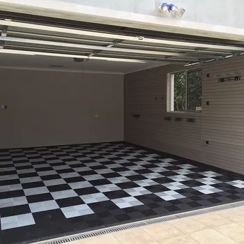 Piastrelle per pavimenti in plastica per garage ad incastro a prezzo di fabbrica Pavimenti in plastica per ville Soluzione di progettazione grafica per il drenaggio 1