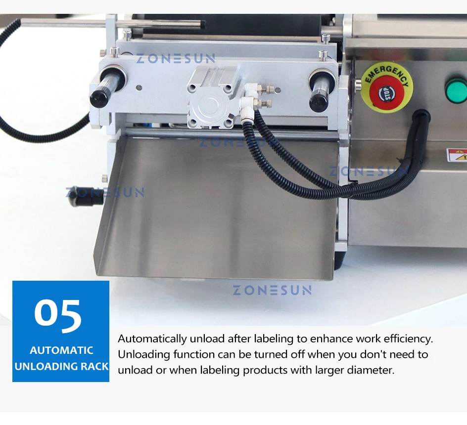 ZS-TB101 Tabletop Round Bottles  Labeling Machine with Printer