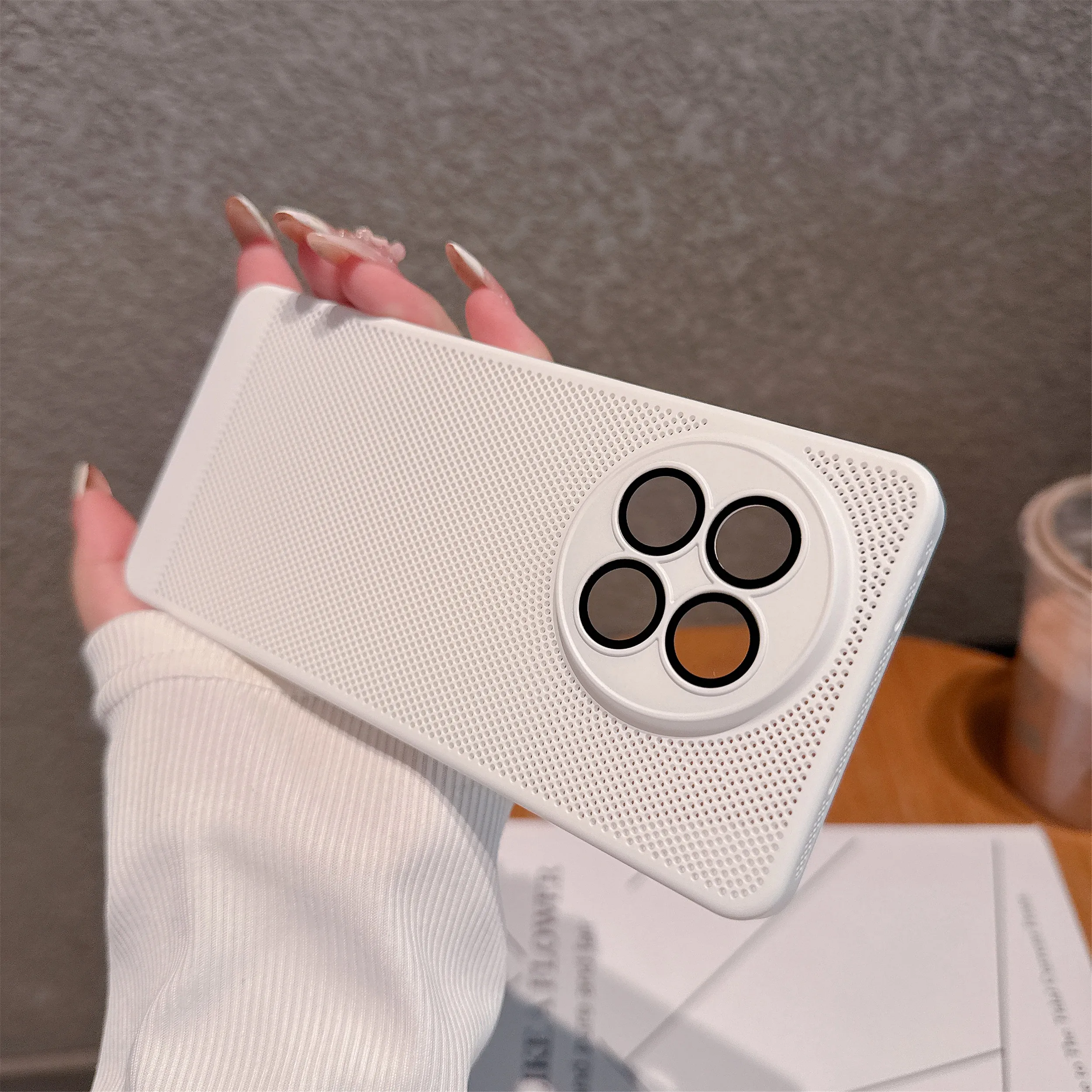 Breathable Honeycomb Mesh Shockproof Case with Glass Lens Protection