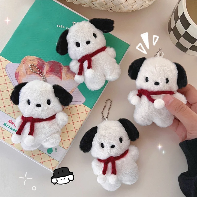 

Мультяшная подвеска Sanrio с милым собачьим мешочком, плюшевые подвески для кукол с сердцем для девушек, креативный подарок