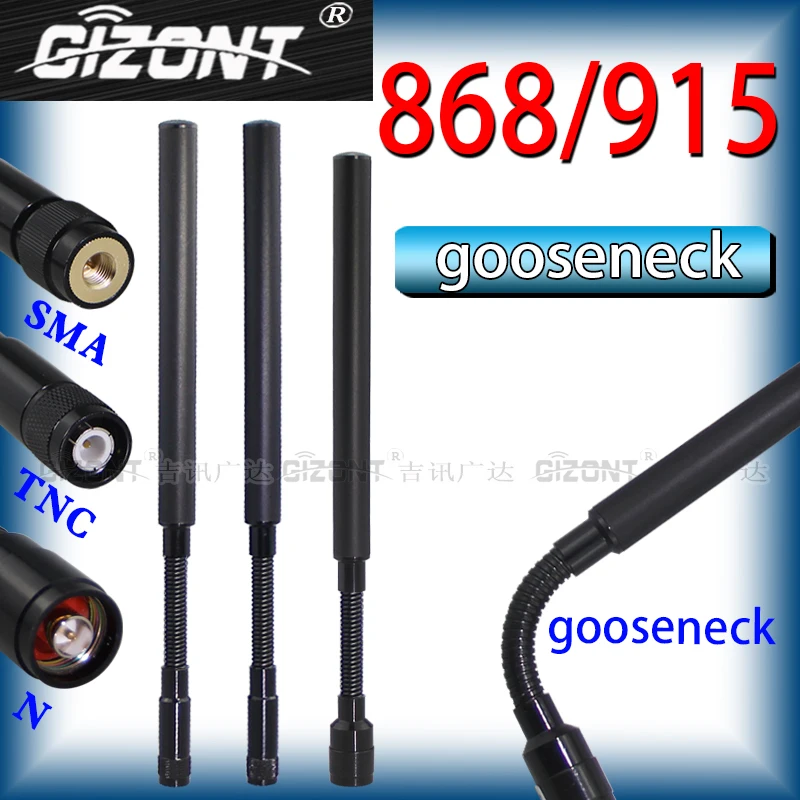 868MHz 915MHz tactical goose neck antenna Individual soldier handheld terminal carrying radio anti-collision antenna SMA TNC N