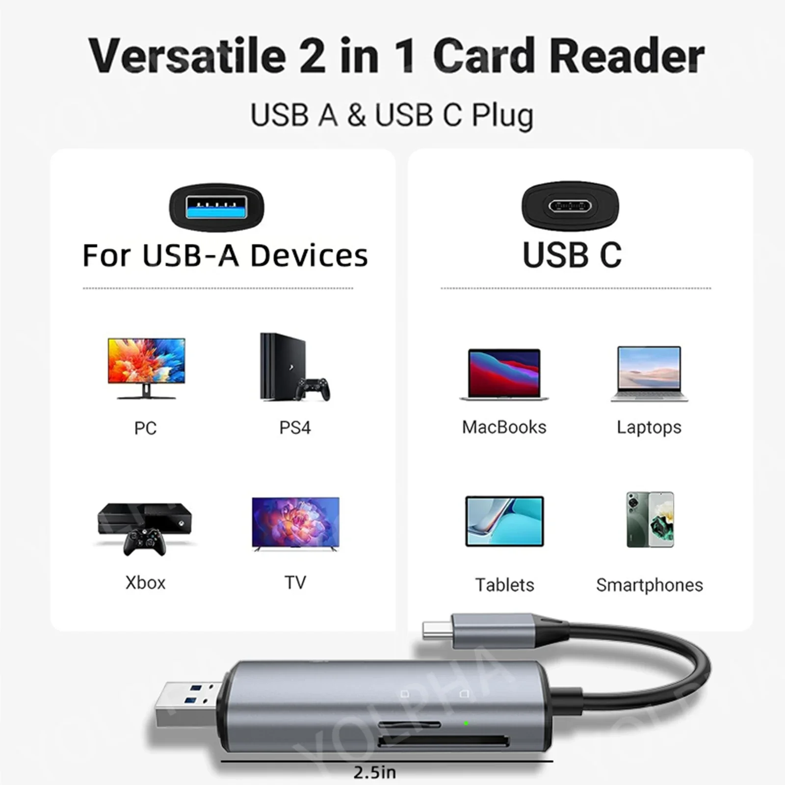5 in 1 다기능 USB 3.0 카드 리더 U 디스크 타입 C/마이크로 SD/TF/SD 플래시 드라이브 메모리 카드 리딩 어댑터 휴대폰 액세서리