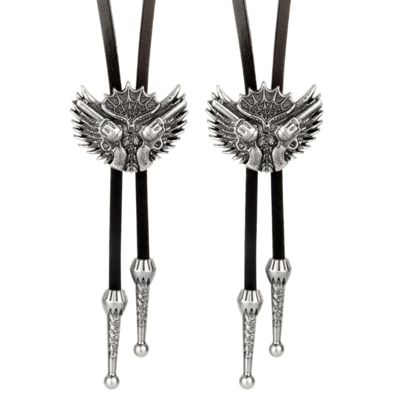 

American Bola Tie Western Necktie Cowboy Carving Necklace for Men Gentlemen