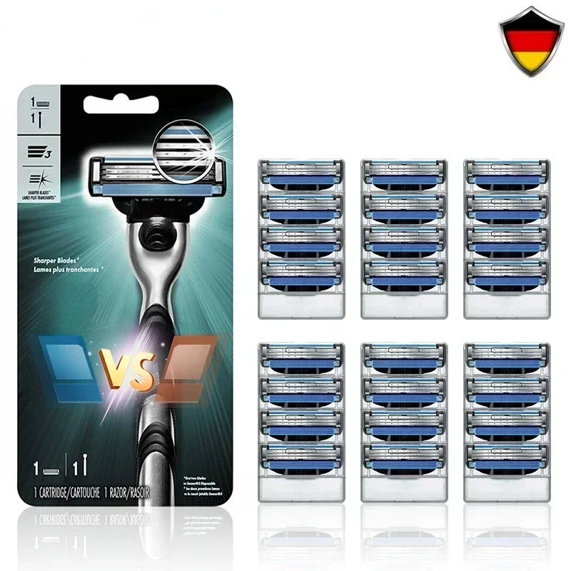 남성용 얼굴 관리용 교체 가능한 면도날, 5 레이어 6 레이어 안전 수동 면도 헤드, 전문 면도날 교체 