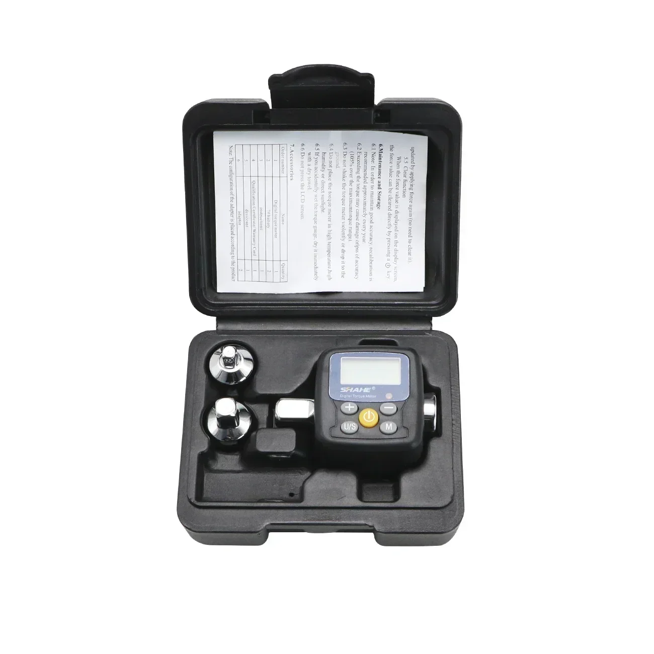 Shahe Digital Torque Meter 1/2'' to 1/4'' 1/2'' to 3/8'' Adapters Electronic Torque Tool for Automotive Bike Bicycle Motorcycle