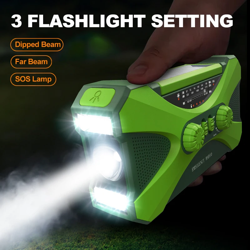 Emergency Flashlight Torch Solar Panel Power Bank 4