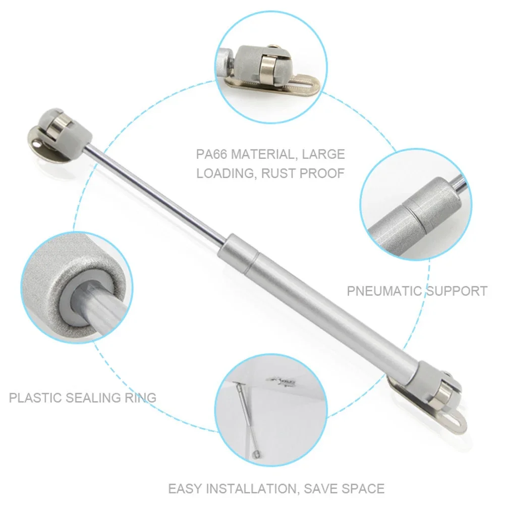 6PCS 80N/100N/120N Furniture Hinges Stay Soft Close Open 2pcs Hydraulic Furniture Door Lift Support Silent for Kitchen Cupboard
