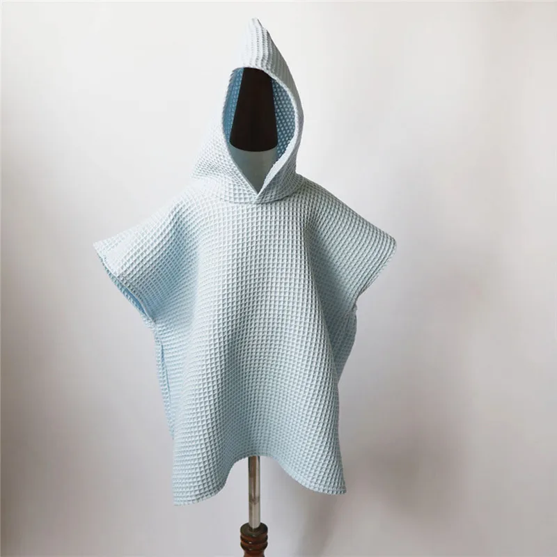 Asciugamano da bagno per bambini asciugamano con cappuccio in cotone Waffle asciugamano da spiaggia per ragazzi e ragazze coperta per mantella per bambini accappatoio per bambini roba per neonati - immagine 5