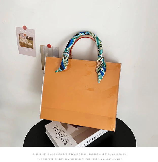 1set Portable Tote Paper Bag Handmade PVC Bag Accessories For DIY